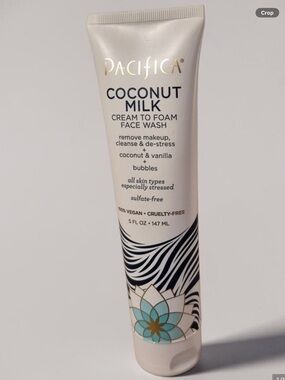 Pacifica Face Cleanser Tube in White and Navy Blue